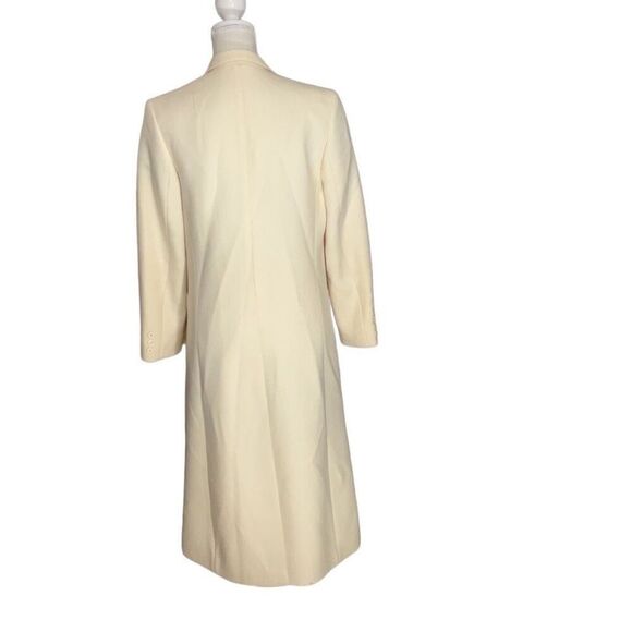 Epoca Modell Bremen Womens Vintage Cream Double Breasted Wool Long Coat Size 36 - Picture 3 of 13